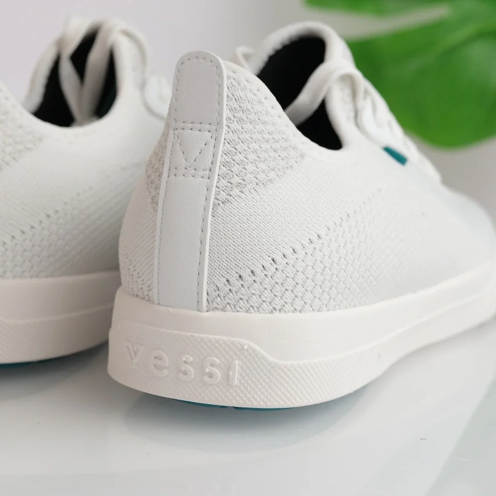 Vessi Womens Weekend Sneaker Size 9 Waterproof White Marble Lace Up Comfort Shoe